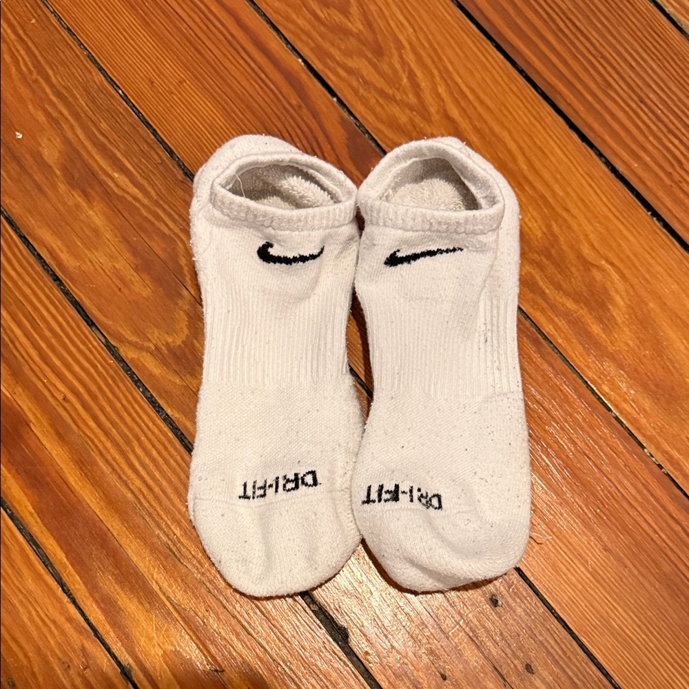 Nike Dri-FIT White Athletic Socks